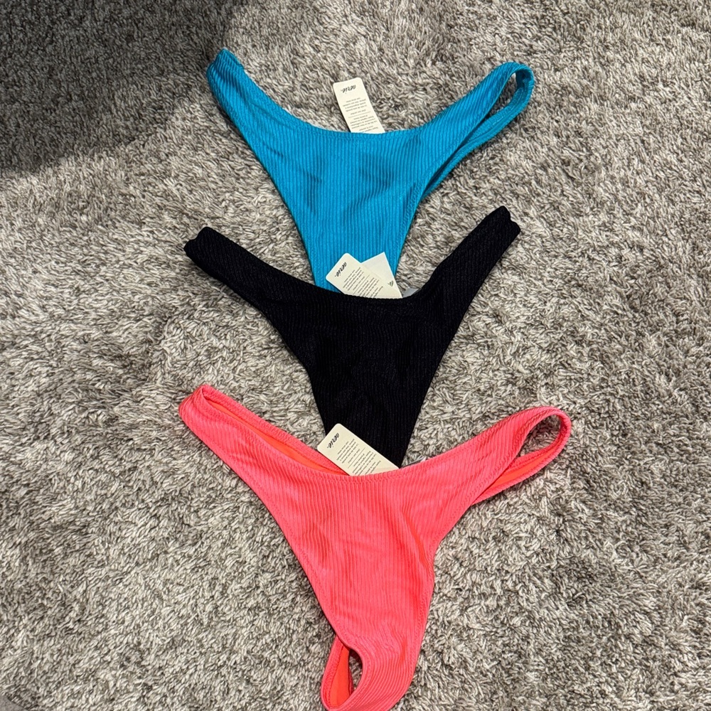 Aerie Thong Bikini Bottoms Bundle S NWT